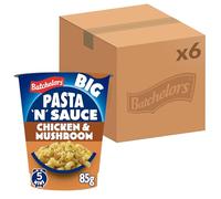 Batchelors Big Pasta 'n' Sauce Chicken & Mushrooms Ready Meal Pot, 85 g (Pack of 6)