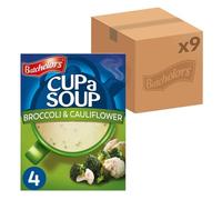 Batchelors Cup a Soup Broccoli & Cauliflower Instant Soup Sachets, 101 g Box (Pack of 9 Boxes - Each Contains 4 Sachets)