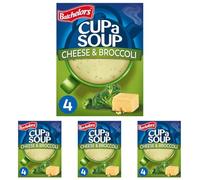 Batchelors Cup a Soup Cheese & Broccoli Instant Soup, 4 Sachets Per 92 g (Pack of 4)