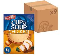 Batchelors Cup a Soup Chicken Instant Soup, 4 Sachets Per 81 g Box (Total 9 Boxes = 36 Sachets)