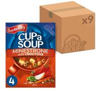 Batchelors Cup a Soup Minestrone with Croutons Instant Soup Sachets, 94 g Box (Pack of 9 Boxes - Each Contains 4 Sachets)