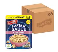 Batchelors Pasta 'n' Sauce Microwave Ready Meals in Just 90 Seconds - Carbonara, 200 g (Pack of 6)