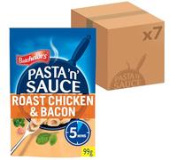 Batchelors Pasta 'n' Sauce Roasted Chicken & Bacon Pasta Ready Meal, 99 g Packet (Pack of 7)