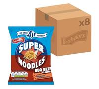 Batchelors Super Noodles Air Dried Low Fat BBQ Beef Flavour, 81 g (Pack of 8)