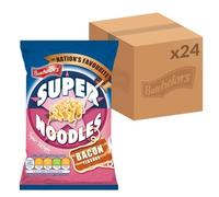 Batchelors Super Noodles Bacon Flavour, Instant Snack Ready in 4 Minutes, 90 g Packet (Pack Of 24)