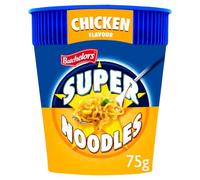 Batchelors Super Noodles Chicken Flavour, Instant Snack Ready in 4 Minutes, 75 g Pot (Pack Of 8)