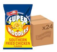 Batchelors Super Noodles Southern Fried Chicken Flavour, Instant Snack Ready in 4 Minutes, 90 g Packet (Pack Of 24)