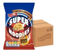 Batchelors Super Noodles Tasty BBQ Beef Flavour, Instant Snack Ready in 4 Minutes, 90 g Packet (Pack Of 8)