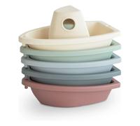 Bath Time Toys - 5 Stackable Boats - MUSHIE multicoloured