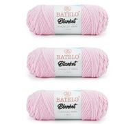 BATELO Chenille Plush Yarn - 3 Pack of 200g/7.04oz, 100m/109yd - Fluffy Yarn for Knitting, Crocheting, Pendants, Clothing, Carpet(Soft Pink)