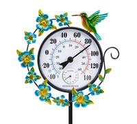 baterysu Outdoor Thermometer Easy to Read Outside Thermometer Hygrometer