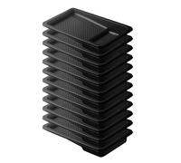 Bates 4 Inch Paint Tray Liners - 12 Pack Black Plastic Disposable Paint Pans