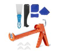 Bates- Caulk Gun Kit, 10:1 Thrust Ratio, Caulking Gun, Caulk Remover Tool, 2 Inch Stainless Steel Putty Knife Scraper, Finishing, Smoothing & Grout Removal Tool, Caulking Tool Kit