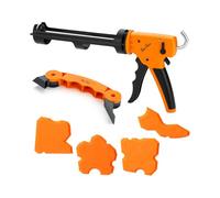 Bates- Caulking Gun Kit, 10:1 Thrust Ratio, 3 in 1 Caulk Gun No Drip, Caulking Tool Gun, Hand Caulking Guns, Silicone Gun, Caulking Gun Tool, No Drip Caulk Gun