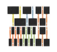 Bates Choice Foam Paint Brushes, 1”, 2”, 3” & 4”, 20 Pack, Multicolor, Foam, Sponge Paint Brush, Foam Brushes for Painting, Staining & Mod Podge