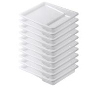 Bates Choice Paint Tray Liner, 9 Inch, 10 Pack, Modern Style, White Plastic Paint Roller Tray