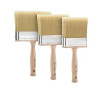 Bates- Deck Stain Brush Set, 3 Pack, 10 cm, 12.7 cm and 15 cm, Deck Stain Applicator, Wooden Handle