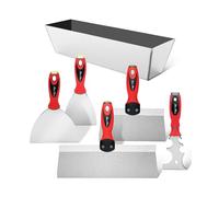 Bates- Drywall Knife Set, 6pcs, Drywall Tools Finishing, Drywall Mud Pan, Spackle Tool, Drywall Finishing Tools, Father's Day Gift