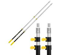 Bates- Extension Pole, 2.4 to 6 Ft Pole, Telescoping Pole, Extendable Pole, Telescopic Pole, Paint Pole, Paint Roller Extension Pole, Yellow Color, 2 Pack