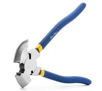 Bates Fencing Pliers - 10.8 Inch, Blue, Multi Tool Fence Cutter, Nail Puller, Staple Puller