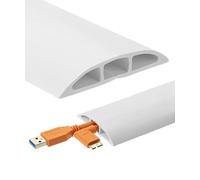 Bates- Floor Cord Cover, 6ft Cable Cover, White, Extension Cord Cover Floor, Cord Protector, Floor Cable Cover, Cord Hider Floor, Cable Cover Floor, Cable Floor Cover, Cable Covers for Cords