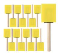 Bates- Foam Paint Brushes, 2 inch, 16 Pack, Sponge Brushes, Foam Brushes, Foam Brushes for Painting, Colored Foam, Yellow Pantone