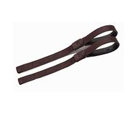 Bates Leather/Synthetic Looped Stirrups - Medium Length, Adult., unisex, classic braun