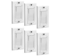 Bates- Magnetic Light Switch Guard, 6 clear colored