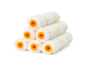 Bates- Paint Roller Covers, 6 Inch, 6 Pack, 3/8" Nap, Replacement Paint Roller Sleeves for Walls, Cabinets, Trim & Doors, Smooth Rolling, Fits 6" Small Roller Frames