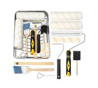 Bates- Paint Tray Set, 11 pcs Kit with 10 cm & 23 cm Rollers, Small Roller, Trays & Covers for House Painting