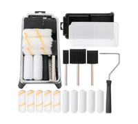 Bates- Paint Tray Set, Paint Tray Set: 5X 4 high Density Foam Paint Roller Cover, 5X 4 Microfiber Paint Roller Cover(4" Paint tra, 3X 4 Paint Tray Liner, 1x 4 Roller Frame, 3X Foam Paint Brush