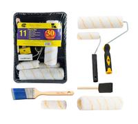 Bates - Paint Tray Set, Rollers, 11 pcs,Brushes for Wall, Tray, Roller Brush, Home Painting Supplies, House Painting Supplies