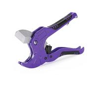 Bates- PVC Pipe Cutter, Cuts up to 1-5/8", Ratchet Pipe Cutter, PEX Cutting Tool for Cutting PEX, PVC, PPR Plastic Hoses and Plumbing Pipes, Purple