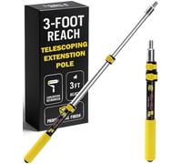 Bates- Telescopic Extension Pole, 1 Meter, Yellow, Aluminum Alloy, Sturdy Multi-Purpose Extension Pole with Flip-Lock Design for Painting, Dusting and Cleaning