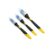 Bates- Trim Paint Brush, 3 pcs, 5/8”, 3/4” and 1”, Ergonomic Handles, Trim Brushes for Painting