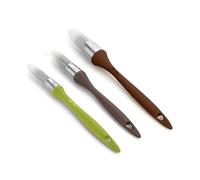 Bates- Trim Paint Brush Set, 3pcs, 5/8”, 3/4” and 1", Colorful Ergonomic Non-Slip Handle, Synthetic Bristles, Trim Brushes for Painting