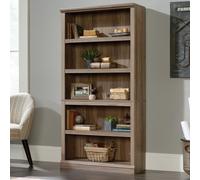batesville wooden bookcase with 5 shelves in salt oak