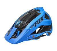 BATFOX Bike Helmet, Lightweight Cycling Helmet for MTB Road Bike, Breathable Helmet with Visor for Adults Youth for BMX Skateboard Roller Skating Dirt Bike, Size Adjustable-Blue