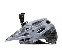 BATFOX Bike Helmet with Sports Camera Base, Lightweight Cycling Helmet for MTB Road Bike, Breathable Helmet for Adults Youth for BMX Skateboard Roller Skating Dirt Bike, Size Adjustable (Grey)
