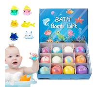 Bath | 12-Piece Bath Gift Set for Kids | Surprise Inside Bubble Ba-th Toys - Organic Natural Ba-th Bombs Set-Perfect Easter Basket Stuffers & Birthday - for Girls & Boys