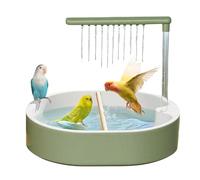 Bath - 31.8x28x25cm Large Bird Shower Fountain, Bird Showerbird, Bath For Cage, Sparow Bathing Indoor, Food Feeder Holder Tray Animal Baths For Birdcages Accessory Small Birds Canary Cockatiel