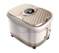 Bath AGER w/Heat, Water Shower Adjustable in Angles, Motorized Shiatsu Age Balls & 2 Maize Rollers, Time Temper Control, LED Display, Home Pedicure Foot Tub
