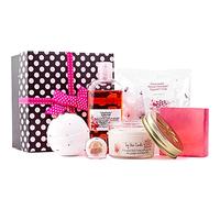 Bath and Body Luxury Spa Set For Women - Natural Coconut Oil Epsom Salt Bath Bombs, Organic Shea Butter Soap - Beautiful Polka Dot Box - for Women, Mother, Mom, Girls, Her