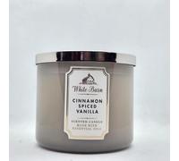 Bath and Body Works 3 Wick Candle with Essential Oils - Cinnamon Vanilla Spiced Scent, 411 g