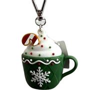 Bath and Body Works Holiday Green Hot Cocoa Mug with Snowflake & Peppermint Candy Cane Drink Pocketbac Hand Sanitzer Holder