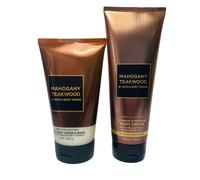 Bath and Body Works Men's Mahogany Teakwood Ultimate Hydration Body Cream and Body Scrub