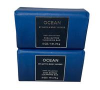 Bath and Body Works Ocean Shea Butter Cleansing Bar Soap 42 oz Each Pack of 2