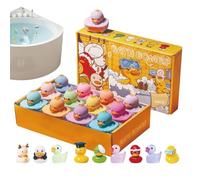Bath Ball - 12 Pieces Shower Loofah | Natural Cute Duck Bubble net for Kids, Boys Girls Home Nursery Bathroom Bathtub Hotel Pool Bathing Swimming Play Birthday Gift Set