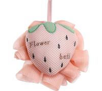 Bath Ball - Ultra-Soft Turtle Shape, Multi-Purpose Foaming Net for Infants, Fun Bath Toy for Parent-Child Time (Strawberry)