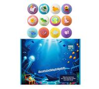 Bath Balls | 12 Pieces of Soft and Cooling Scented Foam with Toys | Bath Foaming Balls, Ideal for Shower Boys Girls Socks Basket Birthday